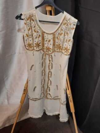 Bollywood jurk Wit & Goud