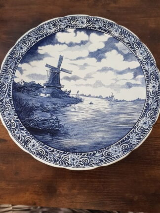 Bord Delfts blauw Molen 02 – 40 cm