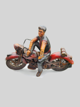 Man op Harley Motor Beeld