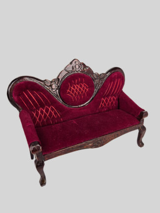 mini Sofa hout en fluweel