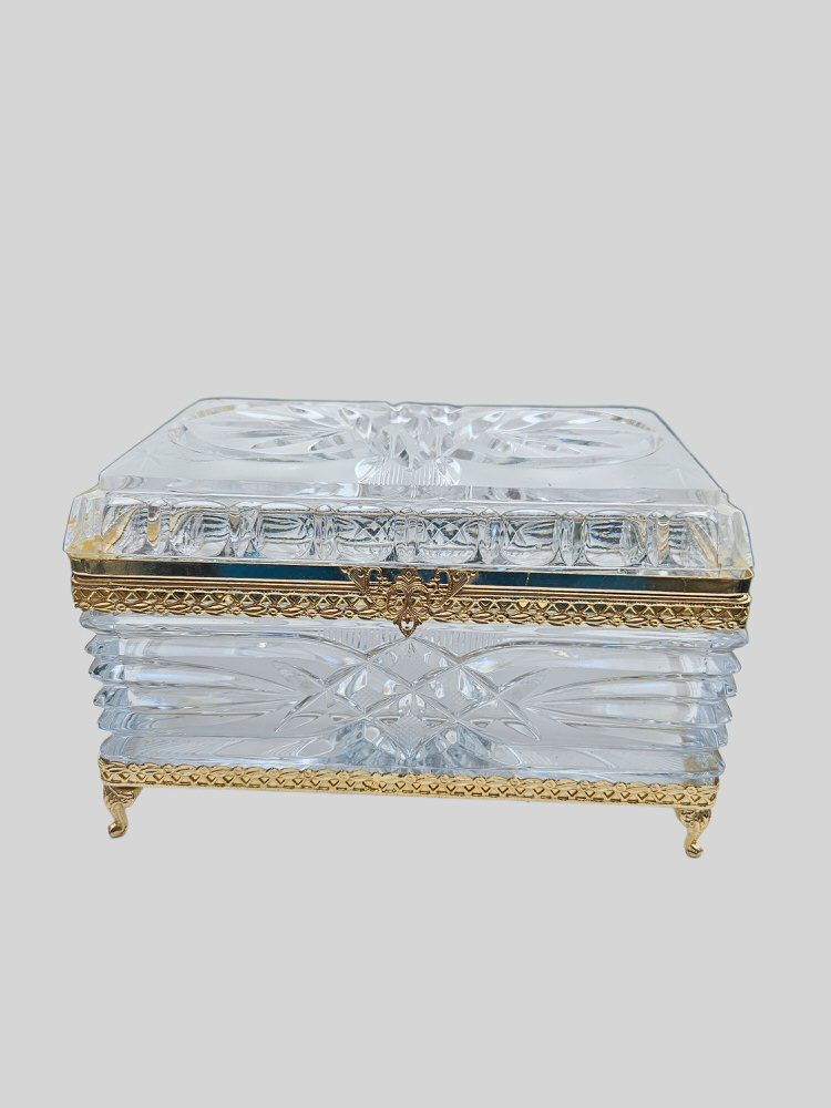 Sieradenkistje lood kristal UNIEK