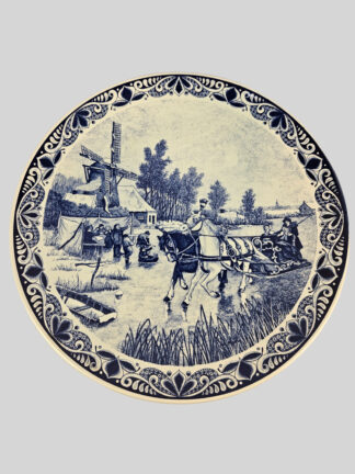 Bord Delfts blauw Molen 04 – 40 cm