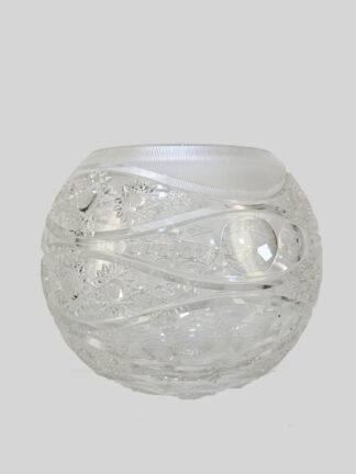 Ronde kristallen vaas