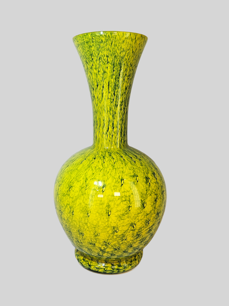 Design vaas groen glas